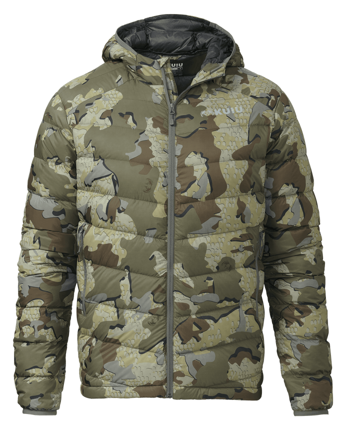 Men's Super Down LT Hooded Jacket - Valo Camo | KUIU