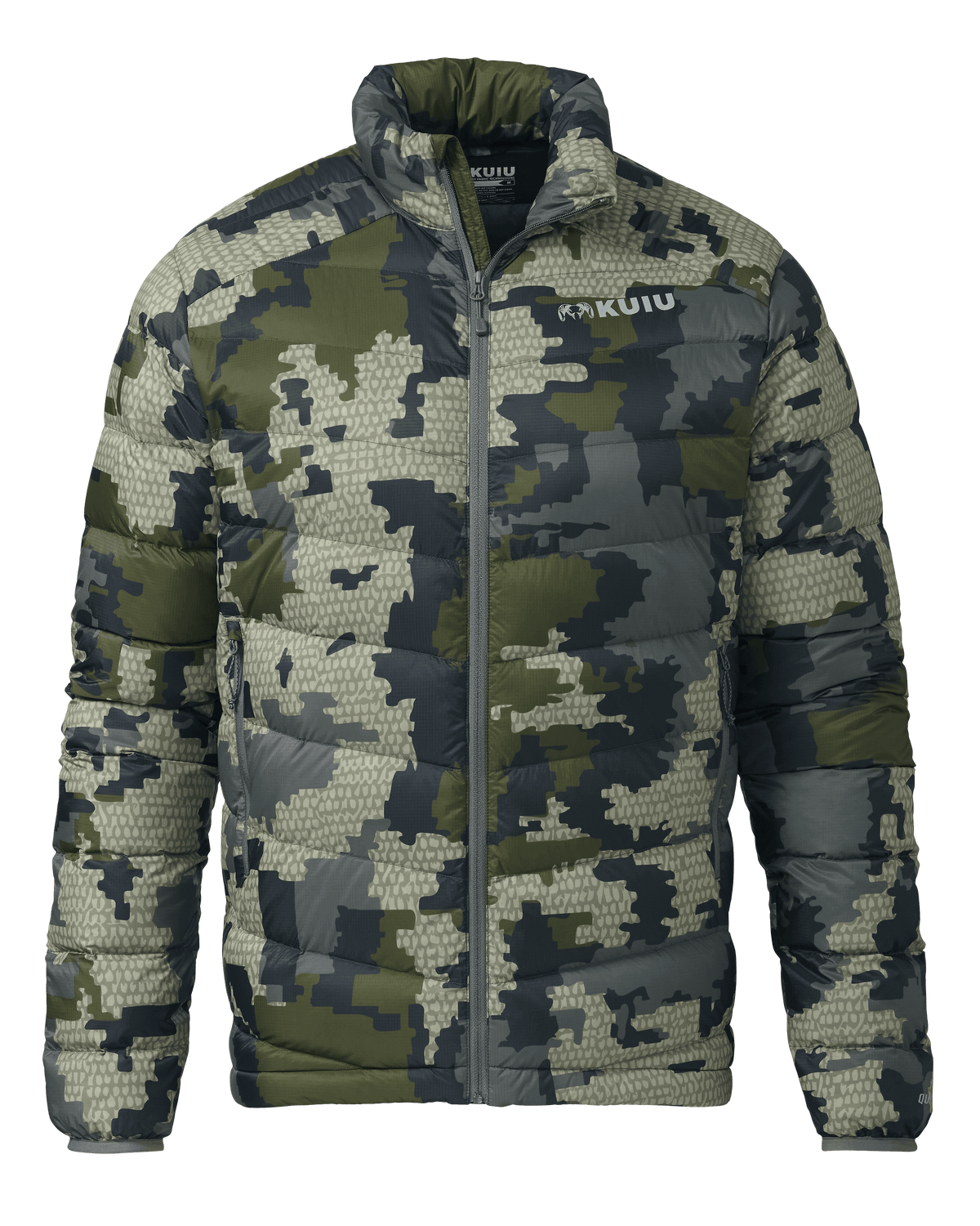 KUIU Teton Insulated Jacket Men’s Large Camo Zip fashion Up Puffer Jacket Vias Polyester