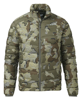 Front of Super Down LT Jacket in Valo Camouflage