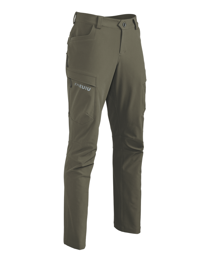 Front of Women's Attack Pant in Ash Brown Color