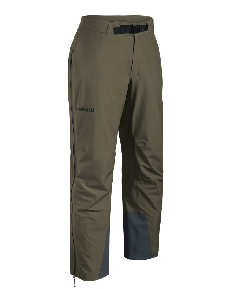 Front of Women's Chugach Rain Pant in Ash Brown Color