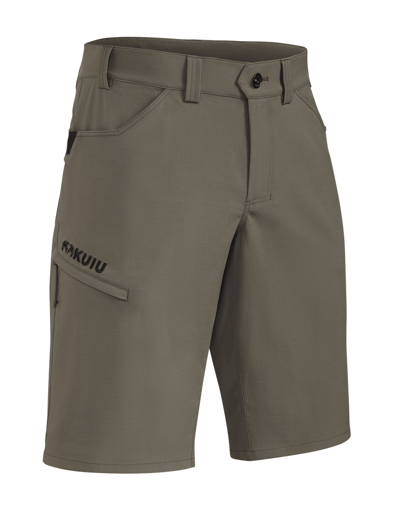 Front of Switchback Short in Ash Brown