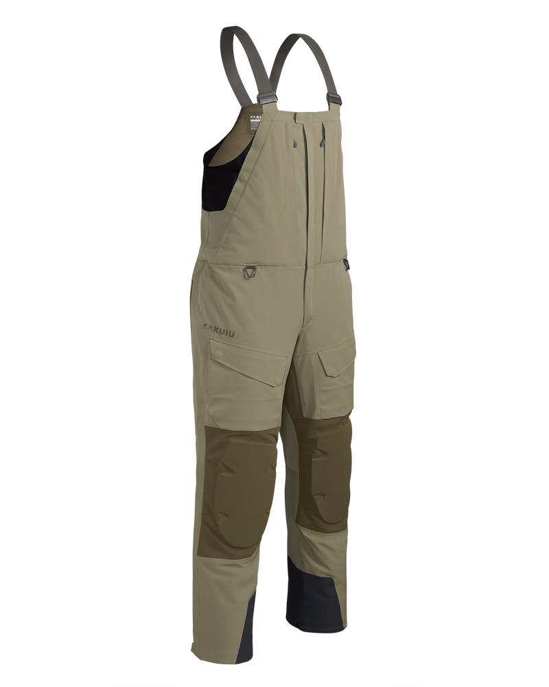 Front of Paragon Storm Shell Bib in Arctic Shadow Khaki