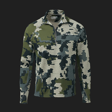 Base & Mid Layers on Sale featuring the Peloton 200 Zip-T in Verde camouflage.