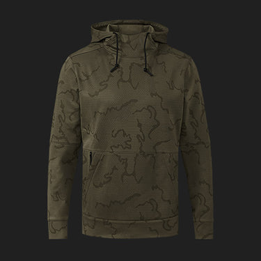 KUIU's Performance Fleece Tech Hoodie in Olive Tonal.