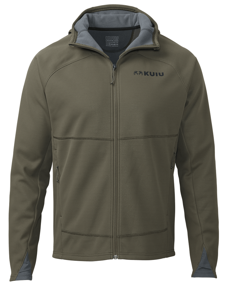 Front of Peloton 240 Full Zip Hoodie in Ash