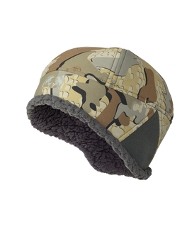 Front, Angled View of Kenai Beanie in Valo Camouflage