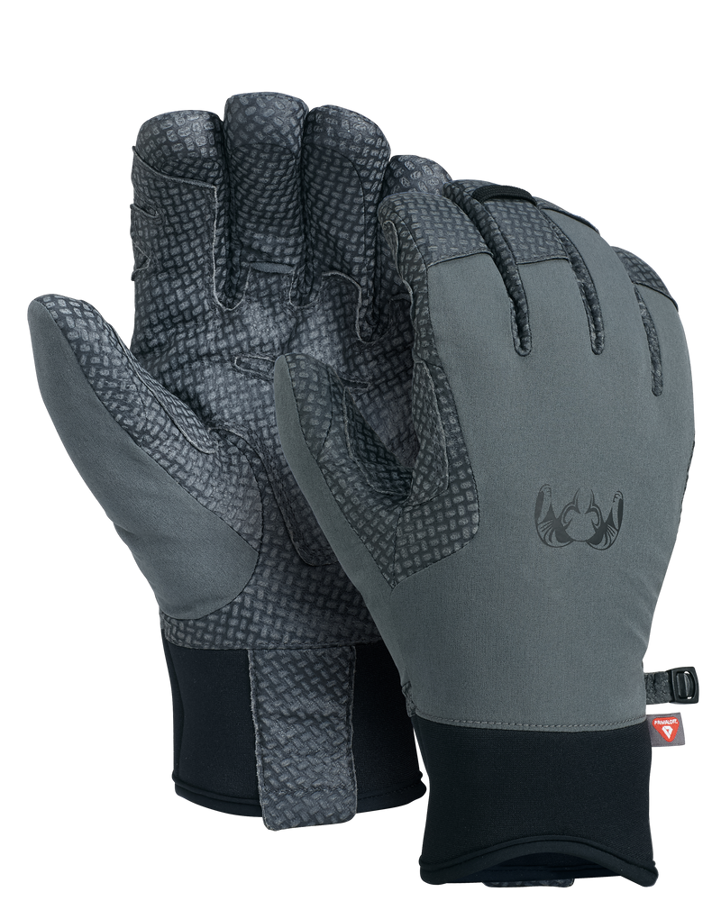 Front and Back of Expedition Glove in Gunmetal Grey Color