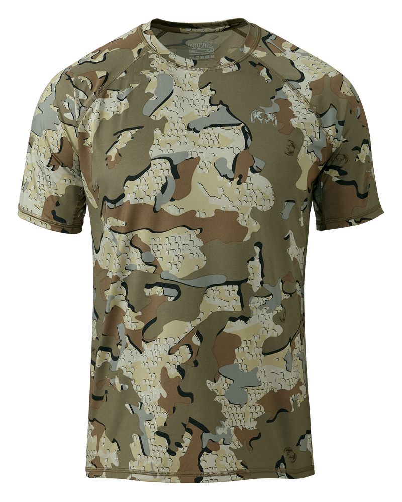 Front of Gila Short Sleeve Crewneck Shirt in Valo Camouflage